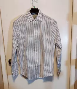New with out TagsBanana Repulbic Mens Dress Shirt Sz M Broen & Blue Stripe - Picture 1 of 8