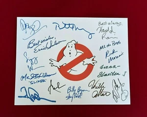 Ghostbusters Logo Title Card Cast-Signed- 8.5x11- Autograph Reprints - Picture 1 of 8