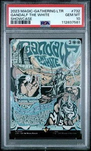 PSA 10 Gandalf the White Poster 0732 M Borderless, MTG LotR Lord of the Rings - Picture 1 of 8