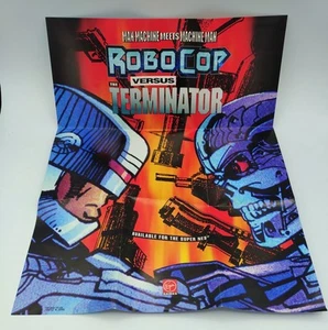 Robocop Versus The Terminator Double sided Promo Poster SNES Version Variant - Picture 1 of 2