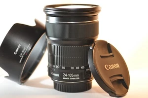 Canon EOS EF 24-105mm f/3.5-5.6 IS STM lens EW-83M for EOS T8 T7 90D 80D 7D 5D - Picture 1 of 8