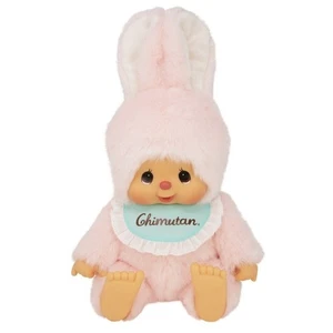 Monchhichi Talla L Chimután Rosa Peluche Conejo Muñeca Monchhichi Amigo Ultra Raro - Imagen 1 de 1