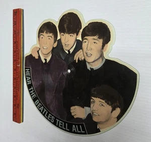 HEAR THE BEATLES TELL ALL SHAPED PICTURE DISC INTERVIEWS BEATLES VEEJAY 1974 - Picture 1 of 2