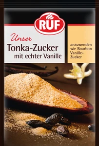 Ruf Tonka Zucker mit echter Vanille ~ 3 x 8 g ~ ideal für Kuchen, Cremes, Kekse - Bild 1 von 5