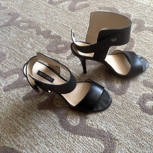 Shoemint Kate Heels Size 7 - Black Leather - Picture 1 of 5