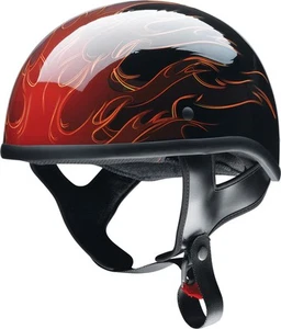 Z1R CC Hellfire Motorcycle Half Helmet Red - Picture 1 of 4