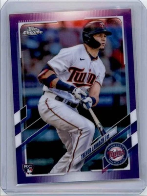 2021 Topps Chrome Update Trevor Larnach Rookie Minnesota Twins #USC69 Purple Ref - Image 1 of 2