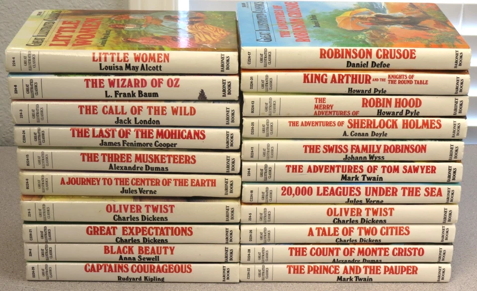 Lot of 21 Great Illustrated Classics - Baronet Books - hardcover - no duplicates Foto 1 de 4