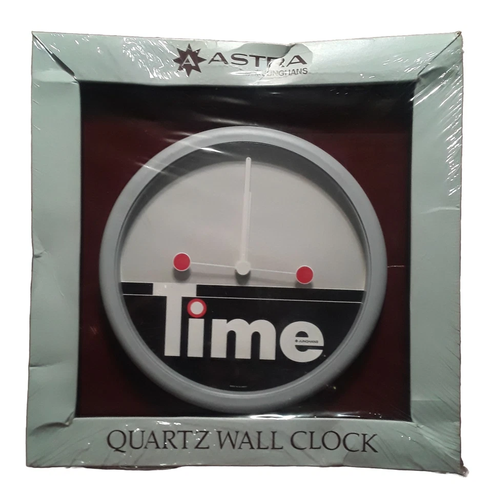VTG NOS 1980s JUNGHANS ASTRA Quartz Postmodern  Wall Clock Pop Art Deco Germany  - Image 1 of 4