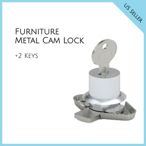 Baby Safety Furniture Metal Cam Lock w/ 2 Keys. Part # 030.01 - Picture 1 of 7