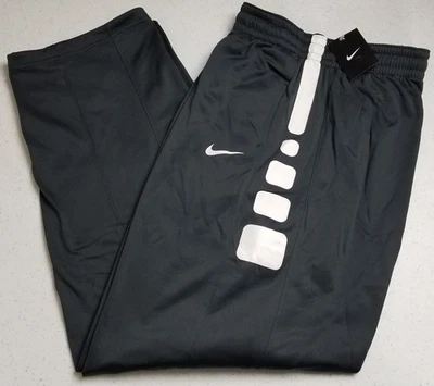NIKE ELITE STRIPE BASKETBALL PANTS MENS GREY NEW 835384-061 (SIZE 4XLT TALL) - Image 1 of 4