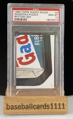 1982 Topps® WACKY PACKAGES - #3 “Gadzooka Puzzle” - PSA 10 (GEM MINT) Pop 2 G33 - Image 1 of 3
