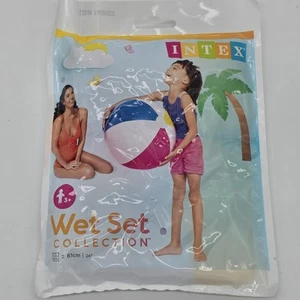 Intex Glossy 61cm Strandball 59030NP Wasserball Spielen Urlaub Wasser Spaß  - Bild 1 von 5