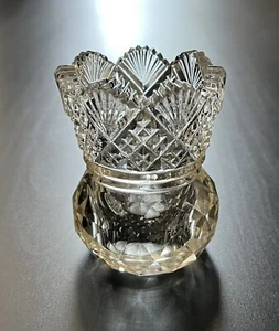 Westmoreland Elegant Glass Clear Fan And File Toothpick Holder ~ EUC - Picture 1 of 5