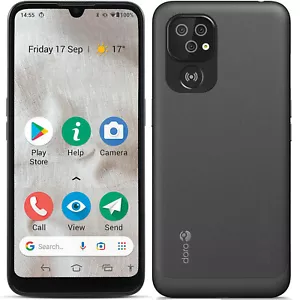 BNIB Doro 8100 4G/LTE Black 32GB ROM + 2GB RAM Single-SIM Unlocked GSM Phone - Picture 1 of 3