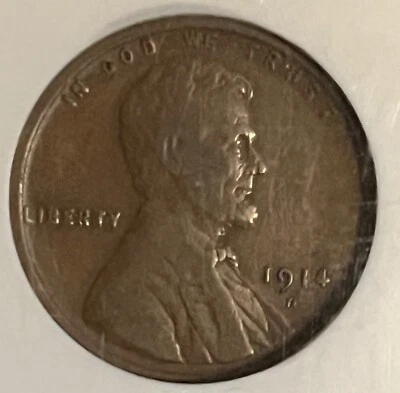 1914-d Lincoln cent ,  NGC F-15 , scarce date - Image 1 of 4