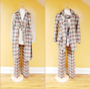 Reversible Plaid Wool Blend Pant and Jacket Set - Picture 1 of 10