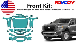 For Nissan Titan XD SV 2020-2024 Front Paint Protection Film PreCut Kit PPF - Picture 1 of 7