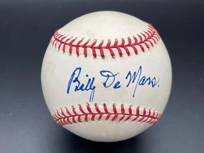 Billy DeMars "1980 Champs Phillies WWII US Navy" Autographed Signed Baseball PSA - Image 1 of 4