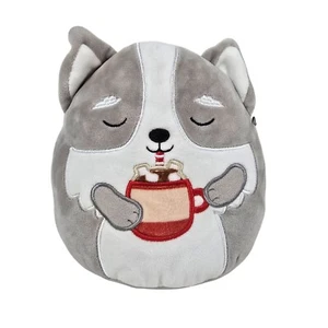 Husky Squishmallows Plush Kellytoy Hot Chocolate Embroidered Stuffed Animal Dog - Picture 1 of 12