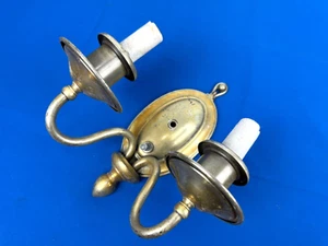 um 1920 signierte HANDEL Wandleuchte, Messing & versilbert, elegant! - Bild 1 von 13