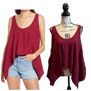 We The Free People Sing La Asymetrical Tank Top Red Gone Gogi Size small NWT - Picture 1 of 9