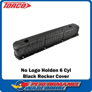 No Logo Holden 6 Cyl 161 179 186 202 Red Blue Motor - Black Steel Rocker Cover - Bild 1 von 6