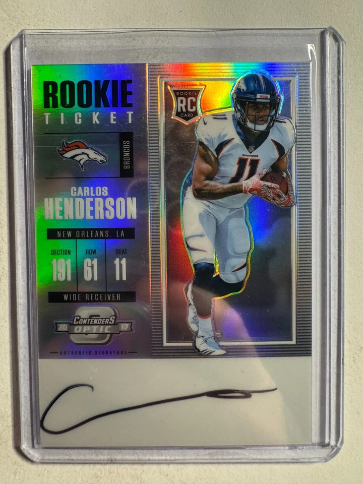 K293,349 -  2017 Panini Contenders Optic #132 Carlos Henderson Auto RC - Image 1 of 1