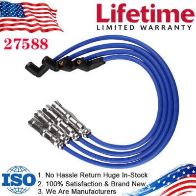 Juego de cables de bujías de encendido de 8 mm 27588 para Volkswagen Golf GTI Jetta 2,0 L Foto 1 de 4