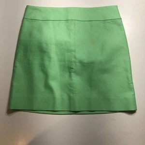 J. Crew Skirt Womens 0 Light Green Cotton Mini Micro 16" Casual Day Out NEW - Picture 1 of 15
