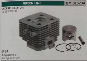 CILINDRO E PISTONE COMPLETO DECESPUGLIATORE GREEN LINE GL 26S 26W ECO Ø 34 - Imagen 1 de 1