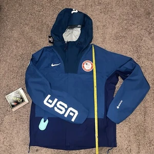 Nike USA Olympic ACG Gore-Tex Blue Jacket Craters DD8852-492 Women's Size Medium - Picture 1 of 10
