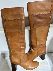 $1395 NUEVAS CHLOE EU 41 Se Adapta a EE. UU. 8.5, 9.5 Botas Hasta la Rodilla Cuero Retazos ESTRECHAS - Imagen 1 de 23