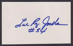 Lee Roy Jordan, College Football Hall of Fame Linebacker autograph on 3 x 5 card - Picture 1 of 1