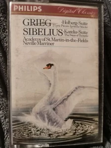 Sibelius, Karelia/Grieg, Holberg Suite - Neville Marriner (Cassette Tape) - Imagen 1 de 2