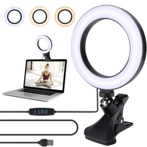 Opard Ring Lights 6.1"/15.5cm for Laptop Selfie 10 Levels 3 Dimmable Colour - Picture 1 of 11
