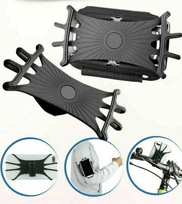 Smartphone Halterung Fahrrad Lenkerhalterung 360 drehbar + Armband Jogging - Bild 1 von 4