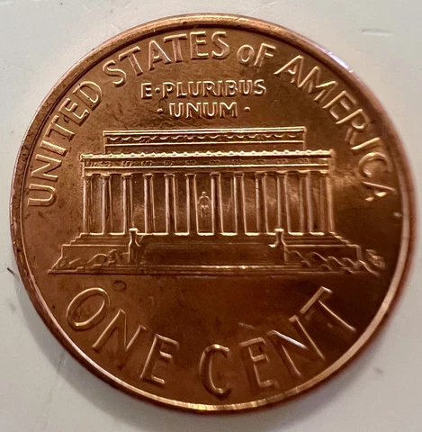 Rare 1993 D Lincoln Memorial Penny Error Coin Close AM / Touching AM Cover