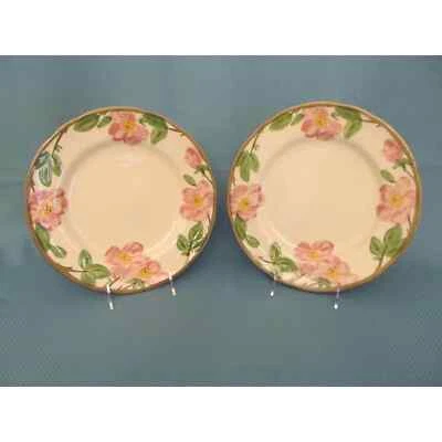 Platos de cena 2 piezas pintados a mano Franciscanos ROSA DEL DESIERTO 11", Inglaterra (Johnson Bro) Foto 1 de 4