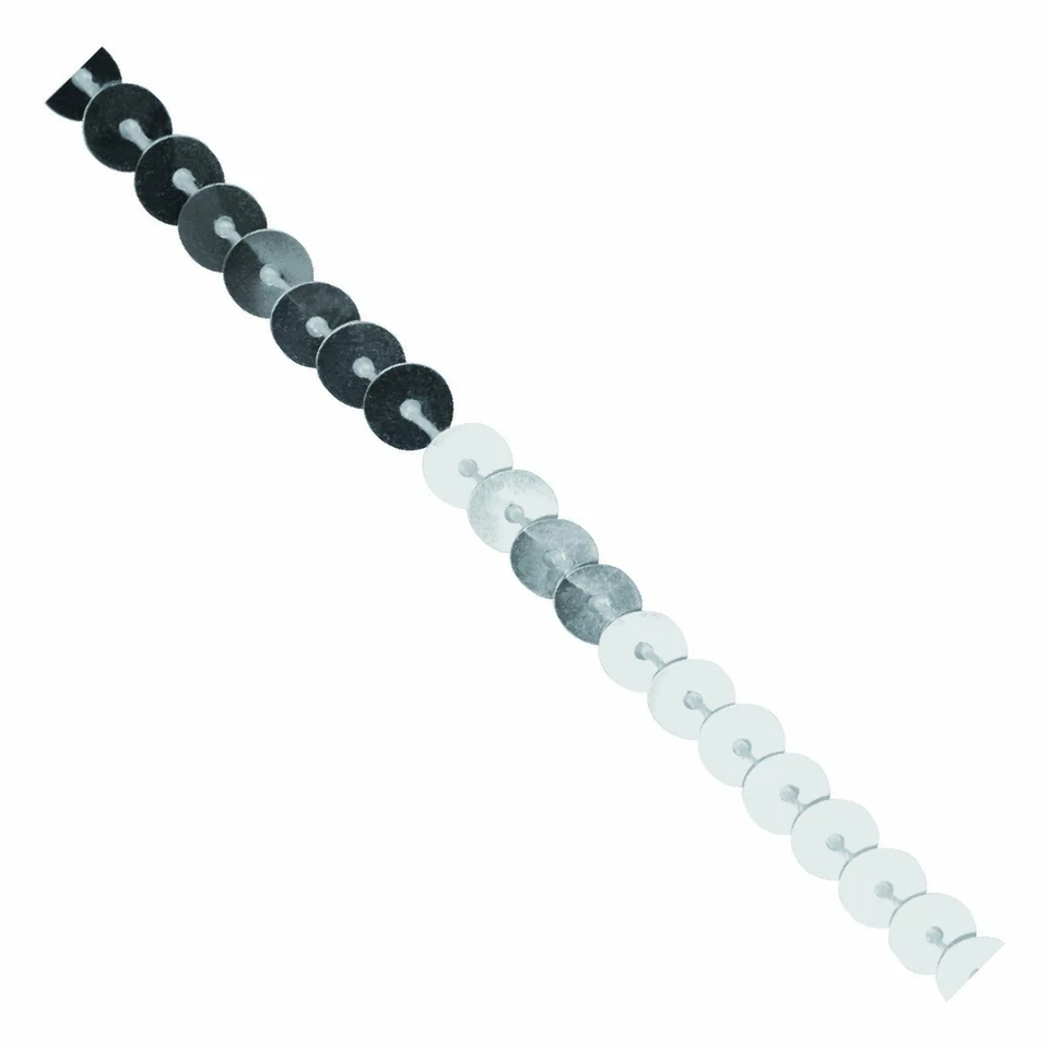 Banda Trenzada Lentejuelas Brillo Plata 1m Foto 1 de 1