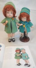 Vintage Effanbee Sisters Patsy & Patsy Jr. Doll Red Hair Wigs w Book Bracelets