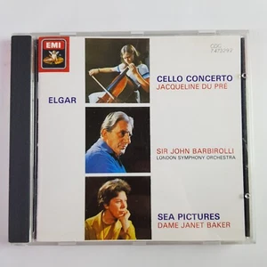 Elgar Cello Concerto John Barbirolli Dame Janet baker Jacquline Du Pre EMI CD - Picture 1 of 6