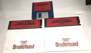 Où est le temps Carmen Sandiego 1989 IBM/Tandy 5,25" + disquettes 3,5" - Photo 1/11
