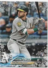2018 Topps Holiday Snowflake #HMW48 Dustin Fowler Oakland Athletics Rookie