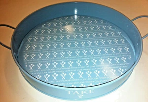 Parlane I Love To Bake When I Can Eat Cake Outdoor Serving Tray In Blue - Picture 1 of 3