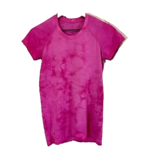 Lululemon Swiftly manica corta 2.0 tintura marmo rosa sonico taglia 4 - Foto 1 di 3