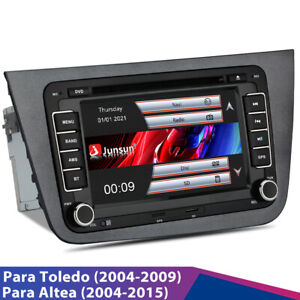 7"Radio coche 2 Din GPS Navegador para Seat Altea 2004-2015 Toledo RDS DVD BT