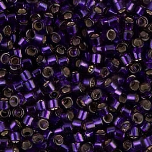 Miyuki Delica Seed Beads Size 11/0 Silver Lined Dark Purple 7.2 Gram Tube DB609 - Picture 1 of 4