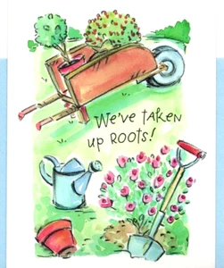 Tarjetas de anuncio Gardener Garden New Roots Home Address We Moved - Juego de 8 - Imagen 1 de 3