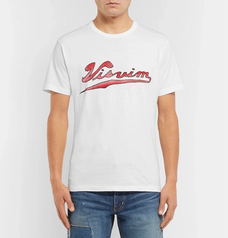 Camiseta Jersey Algodón Estampado Logo Visvim Talla M Blanca Roja Para Hombre Nueva Con Etiquetas Foto 1 de 4